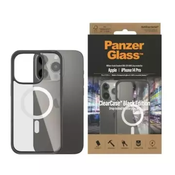 Etui PanzerGlass ClearCase MagSafe do iPhone 14 Pro 6,1" Antibacterial czarny/black 0414