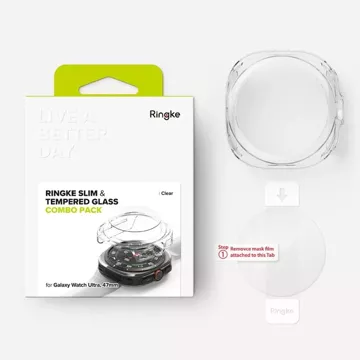 Etui Ringke Slim & Tempered Glass do Samsung Galaxy Watch Ultra (47 mm) Clear