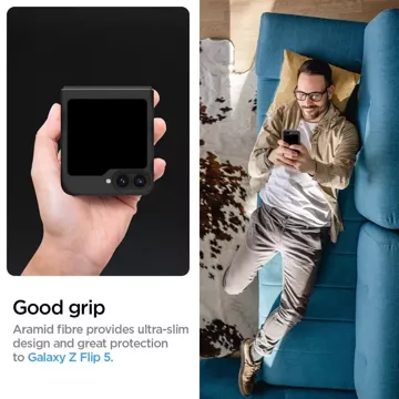 Etui Spigen AirSkin do Samsung Galaxy Z Flip 6 Aramid Black