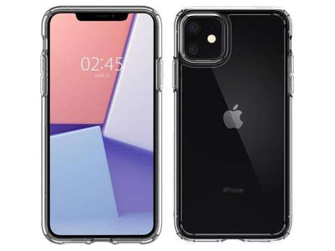 Etui Spigen Ultra Hybrid do Apple iPhone 11 Crystal Clear + szkło alogy