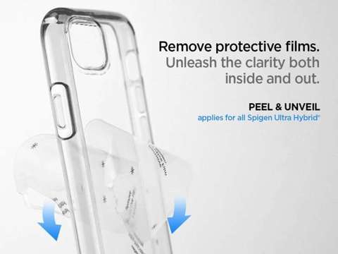 Etui Spigen Ultra Hybrid do Apple iPhone 11 Crystal Clear + szkło alogy