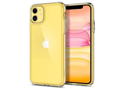 Etui Spigen Ultra Hybrid do Apple iPhone 11 Crystal Clear + szkło alogy