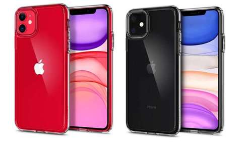 Etui Spigen Ultra Hybrid do Apple iPhone 11 Crystal Clear + szkło alogy