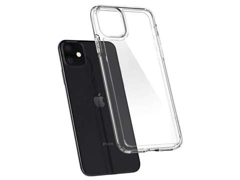 Etui Spigen Ultra Hybrid do Apple iPhone 11 Crystal Clear + szkło alogy