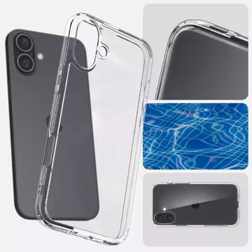 Etui Spigen Ultra Hybrid do Apple iPhone 16 obudowa ochronna case na telefon Crystal Clear