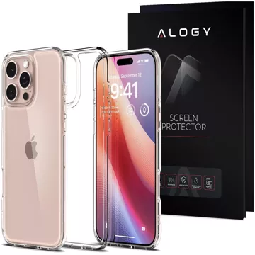 Etui + Szkło Spigen Ultra Hybrid do Apple iPhone 16 Pro Crystal Clear