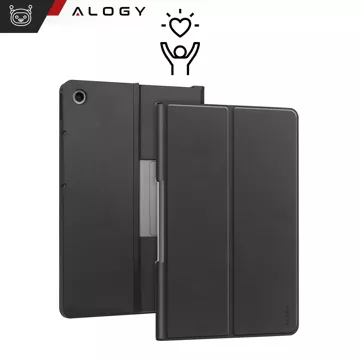 Etui + Szkło do Lenovo Tab Plus 11.5" 2024 TB351FU Alogy Book Cover Case obudowa na tablet Czarne + Rysik Gratis