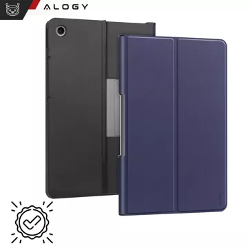 Etui + Szkło do Lenovo Tab Plus 11.5" 2024 TB351FU Alogy Book Cover Case obudowa na tablet Granatowe + Rysik Gratis