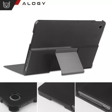 Etui + Szkło do Lenovo Tab Plus 11.5" 2024 TB351FU Alogy Book Cover Case obudowa na tablet Granatowe + Rysik Gratis