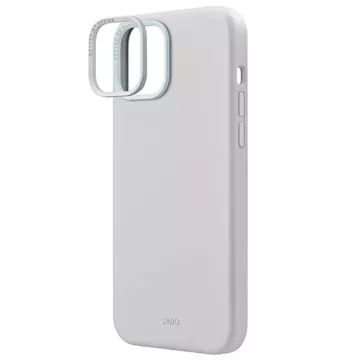 Etui UNIQ Lino Hue do iPhone 15 6.1" Magclick Charging jasnoszary/chalk grey