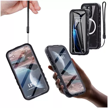 Etui Wodoodporne Alogy HydroArmor™ IP68 Case z przezroczystym tyłem Pancerna obudowa 360 do MagSafe do Apple iPhone 16 Pro Max