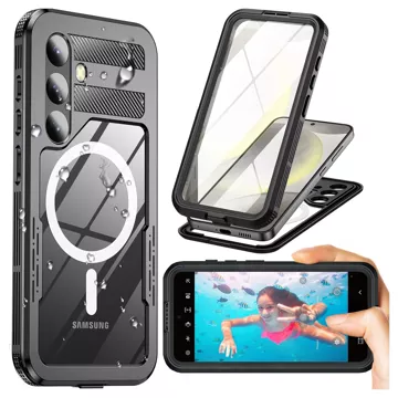 Etui Wodoodporne Alogy HydroArmor™ IP68 Case z przezroczystym tyłem Pancerna obudowa 360 do MagSafe do Samsung Galaxy S24