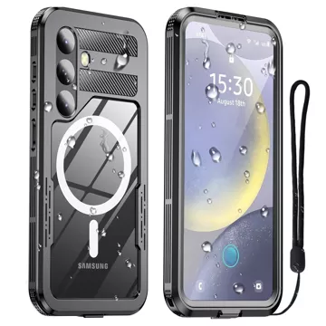 Etui Wodoodporne Alogy HydroArmor™ IP68 Case z przezroczystym tyłem Pancerna obudowa 360 do MagSafe do Samsung Galaxy S24