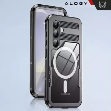 Etui Wodoodporne Alogy HydroArmor™ IP68 Case z przezroczystym tyłem Pancerna obudowa 360 do MagSafe do Samsung Galaxy S24