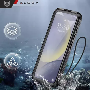 Etui Wodoodporne Alogy HydroArmor™ IP68 Case z przezroczystym tyłem Pancerna obudowa 360 do MagSafe do Samsung Galaxy S24+ Plus