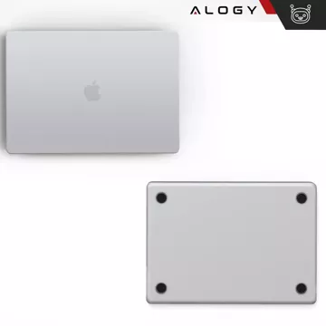 Etui do Apple Macbook Air 13 13.3" - 2018-2021 (M1 A2337/A2179/A1932) Alogy AirGuard™ Elastyczna obudowa Matowa Przezroczysta Biel