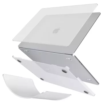 Etui do Apple Macbook Air 13.6 - M2/M3 2022/2023/2024/2025 Alogy AirGuard™ Elastyczna obudowa Matowa Przezroczysta Biel