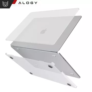 Etui do Apple Macbook Air 13.6 - M2/M3 2022/2023/2024/2025 Alogy AirGuard™ Elastyczna obudowa Matowa Przezroczysta Biel