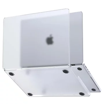 Etui do Apple Macbook Air 13.6 - M2/M3 2022/2023/2024/2025 Alogy AirGuard™ Elastyczna obudowa Matowa Przezroczysty Biały