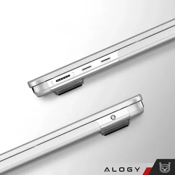 Etui do Apple Macbook Air 13.6 - M2/M3 2022/2023/2024/2025 Alogy AirGuard™ Elastyczna obudowa Matowa Przezroczysty Biały