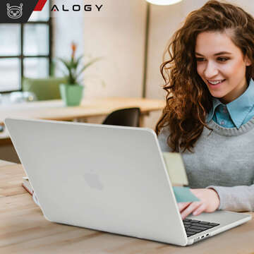 Etui do Apple Macbook Air 13.6 - M2/M3 2022/2023/2024/2025 Alogy AirGuard™ Elastyczna obudowa Matowa Przezroczysty Biały