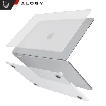 Etui do Apple Macbook Air 13.6 - M2/M3 2022/2023/2024/2025 Alogy AirGuard™ Elastyczna obudowa Matowa Przezroczysty Biały