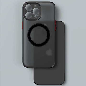 Etui do Apple iPhone 13 Pro Max obudowa Alogy Hybrid Mag Case do MagSafe z ochroną aparatu matowe czarne + Szkło