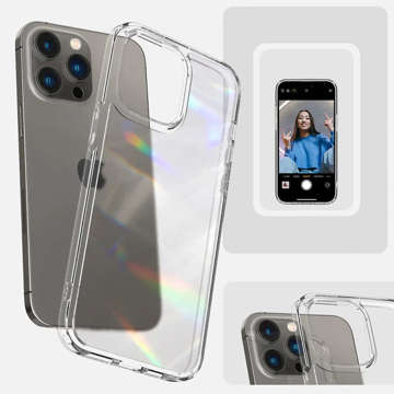 Etui do Apple iPhone 14 Pro obudowa case Spigen Ultra Hybrid Frost Clear + Szkło