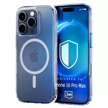 Etui do Apple iPhone 16 Pro Max do MagSafe 3mk MagCase wzmocniona obudowa pancerne plecki przezroczyste