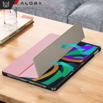 Etui do Lenovo Tab K11E / M11 10.95" TB330FU / TB330XU / TB331FC Book Case Cover z klapką obudowa futerał pokrowiec Alogy Różowe + Rysik