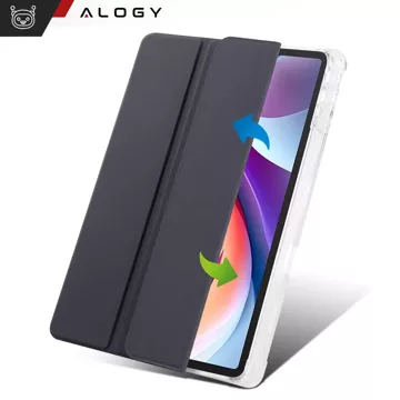 Etui do Lenovo Tab K11E / M11 10.95" TB330FU/TB330XU/TB331FC Smart Case Pencil z klapką obudowa Alogy Czarno-przezroczyste