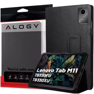 Etui do Lenovo Tab M11 10.95" TB330FU/TB330XU/TB331FC stojak pokrowiec obudowa z klapką na tablet Case Alogy Czarne