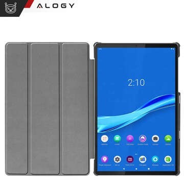 Etui do Lenovo Tab M8 4gen TB300XU TB300FU Book Cover Case obudowa futerał Alogy Czarne + Szkło