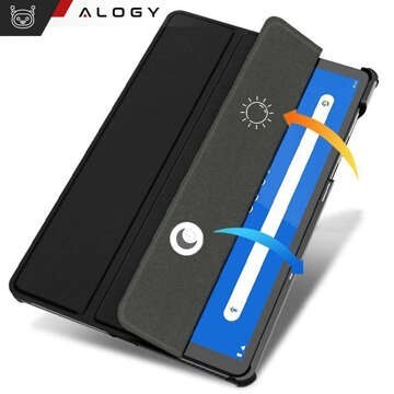 Etui do Lenovo Tab M8 4gen TB300XU TB300FU Book Cover Case obudowa futerał Alogy Czarne + Szkło