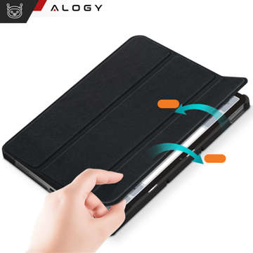 Etui do Lenovo Tab P11 2gen 11.5 TB350FU TB350XU Alogy Book Cover Case obudowa ochronne Czarne + Szkło