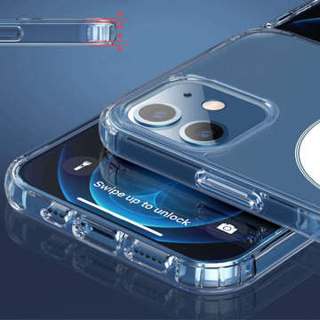 Etui do MagSafe Alogy Ultra Slim Mag do ładowarek Qi do iPhone 12 Mini Przezroczyste + Szkło