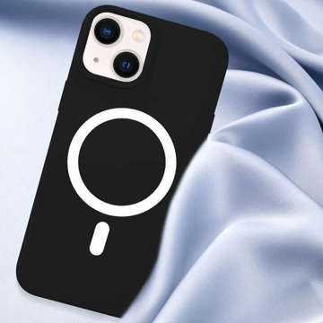 Etui do MagSafe Ultra Slim Mag Alogy do ładowarek Qi do Apple iPhone 13 Mini Czarne + Szkło