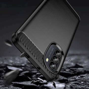 Etui do Motorola Moto G52 / G82 5G pancerne plecki obudowa na telefon case Carbon Silicone czarne