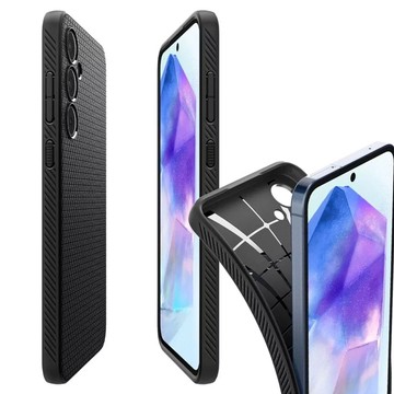 Etui do Samsung Galaxy A55 5G Spigen Liquid Air Case obudowa plecki czarne Matte Black