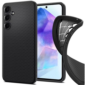 Etui do Samsung Galaxy A55 5G Spigen Liquid Air Case obudowa plecki czarne Matte Black