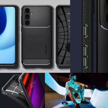 Etui do Samsung Galaxy S23 FE  Spigen Case obudowa plecki czarne Rugged Armor Matte Black + Szkło