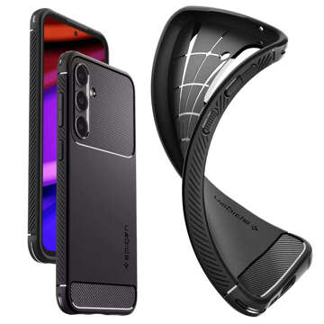 Etui do Samsung Galaxy S23 FE  Spigen Case obudowa plecki czarne Rugged Armor Matte Black + Szkło