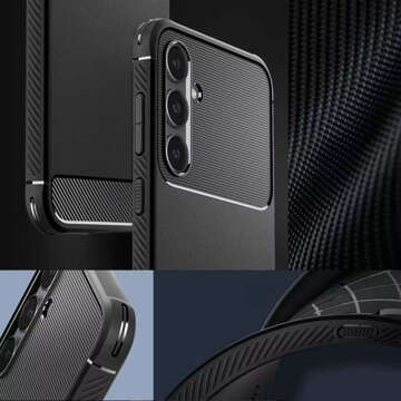 Etui do Samsung Galaxy S23 FE  Spigen Case obudowa plecki czarne Rugged Armor Matte Black + Szkło