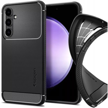 Etui do Samsung Galaxy S23 FE  Spigen Case obudowa plecki czarne Rugged Armor Matte Black + Szkło