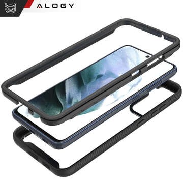 Etui do Samsung Galaxy S23 FE pancerne obudowa + folia hydrożelowa Case Defense 360 Pro Alogy czarne