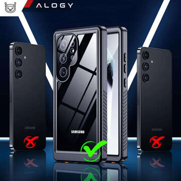 Etui do Samsung Galaxy S24 Ultra Pancerne wodoodporne IP68 360 Armor Case Alogy czarne