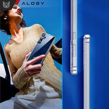 Etui do Samsung Galaxy S24 obudowa plecki futerał Hybrid Clear Case Alogy Przezroczyste + Szkło