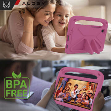 Etui do Samsung Galaxy Tab A9 2023 8.7" X110 / X115 dla dzieci obudowa na tablet Alogy Kids Case Różowe