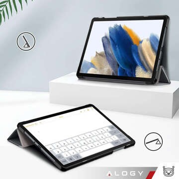 Etui do Samsung Galaxy Tab A9+ Plus 2023 11" (X210/X215/X216) obudowa z klapką na tablet Slim Case Alogy Szare + Szkło