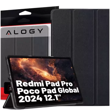 Etui do Xiaomi Redmi Pad Pro / Poco Pad Global 12.1" 2024 Alogy Book Cover Case obudowa na tablet Czarne